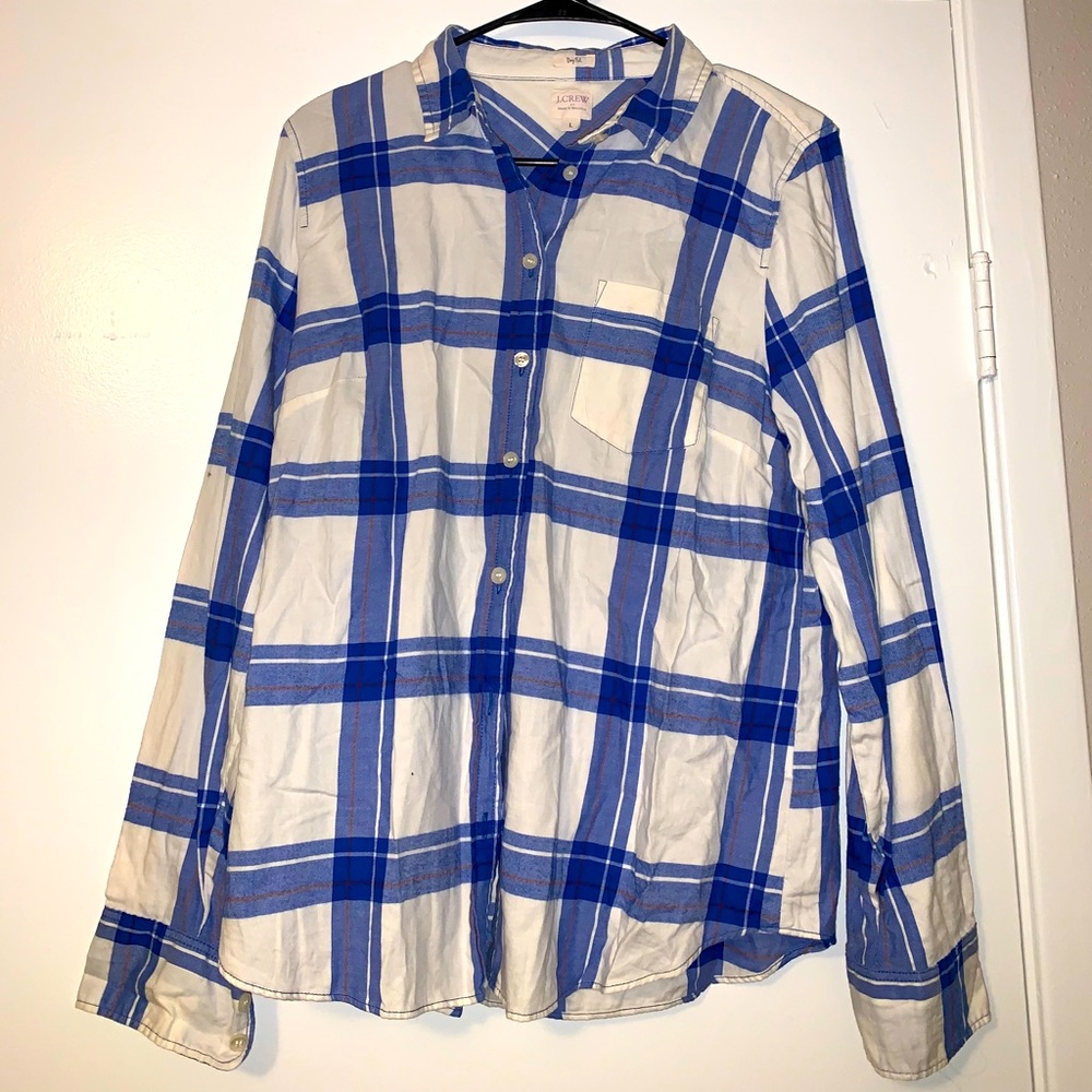 J crew plaid button up!